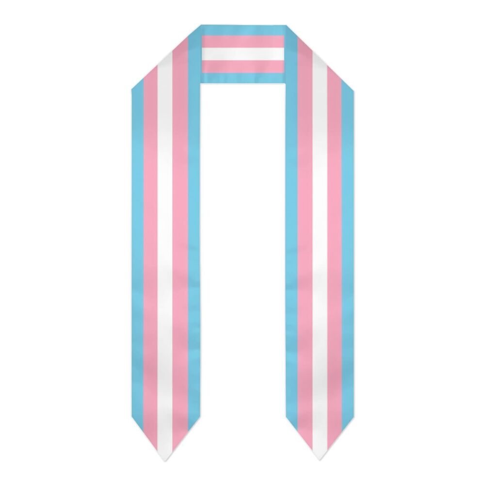 6995 Transgender Flag Graduation Stole Class of 2025,LGBTQ Graduation Sash